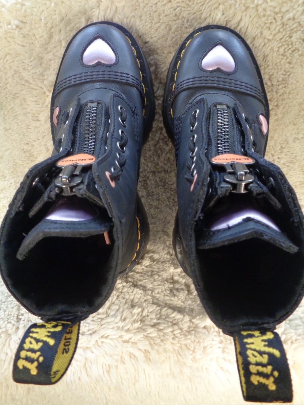 Dr Martens Sinclair Platform Size 6 Purple Heart Leather Combat Boots