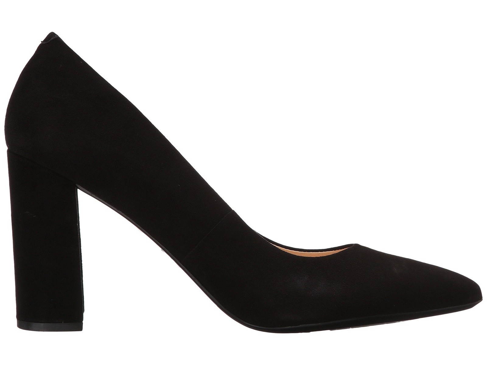 Nine West Astoria9x9 Block Heel Pump Black Suede 5.5 M