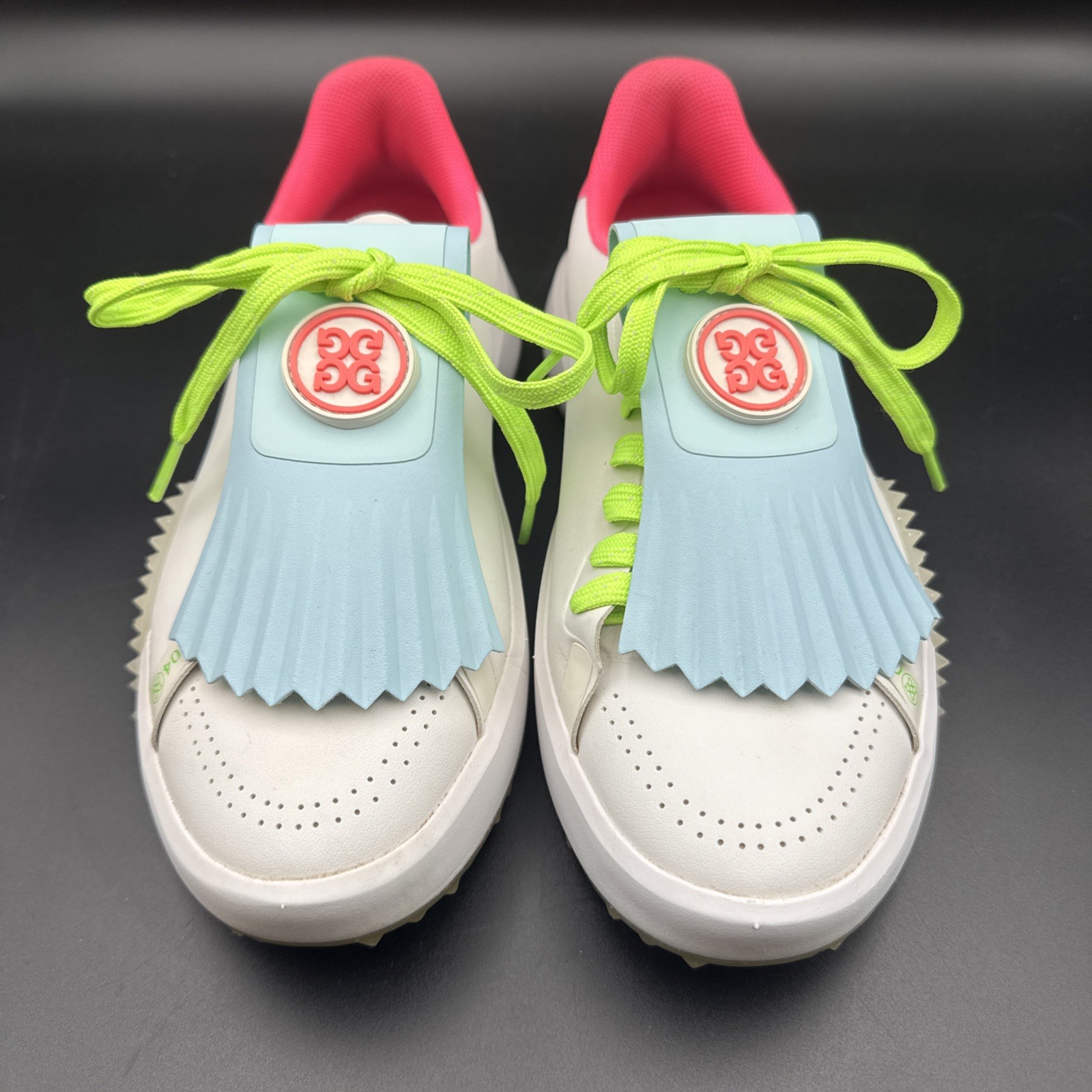 G/Fore Gfore G4 Fore Kiltie G.112 Golf Shoe Sneaker ⛳️ Ladies 7.5 ⛳️ White Pink