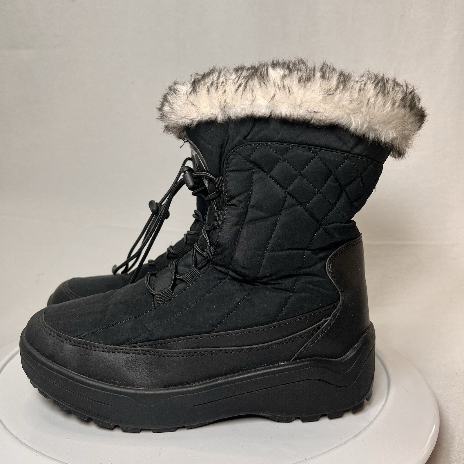 Ladies Quilted Snow Boots by Daily Shoes Size 8