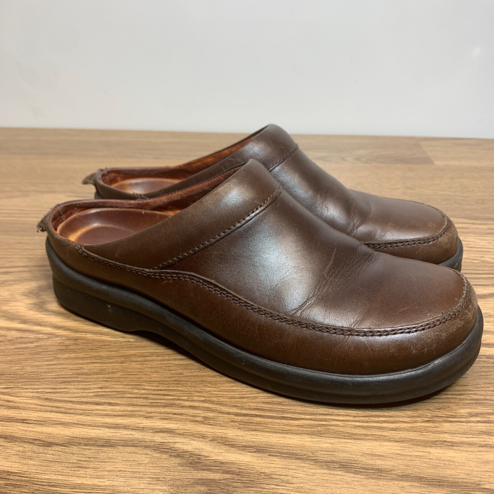 FOOTPRINTS Brown Leather Ashby Slip On Mules Shoes Women’s US 8 EU 39 Narrow