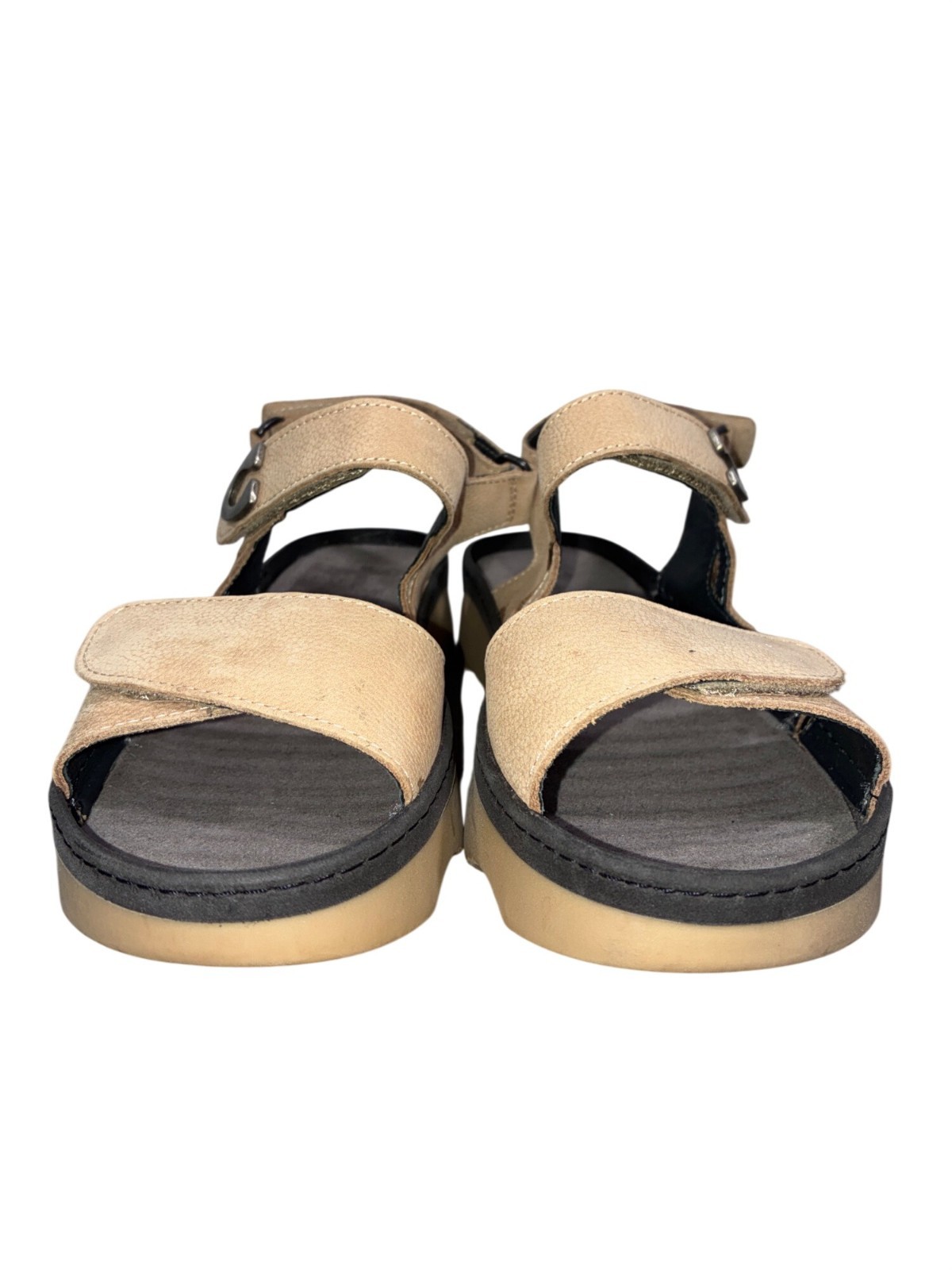 Wolky nubuck leather Beige Adjustable Strap Platform Sandals Size 38 comfort sup