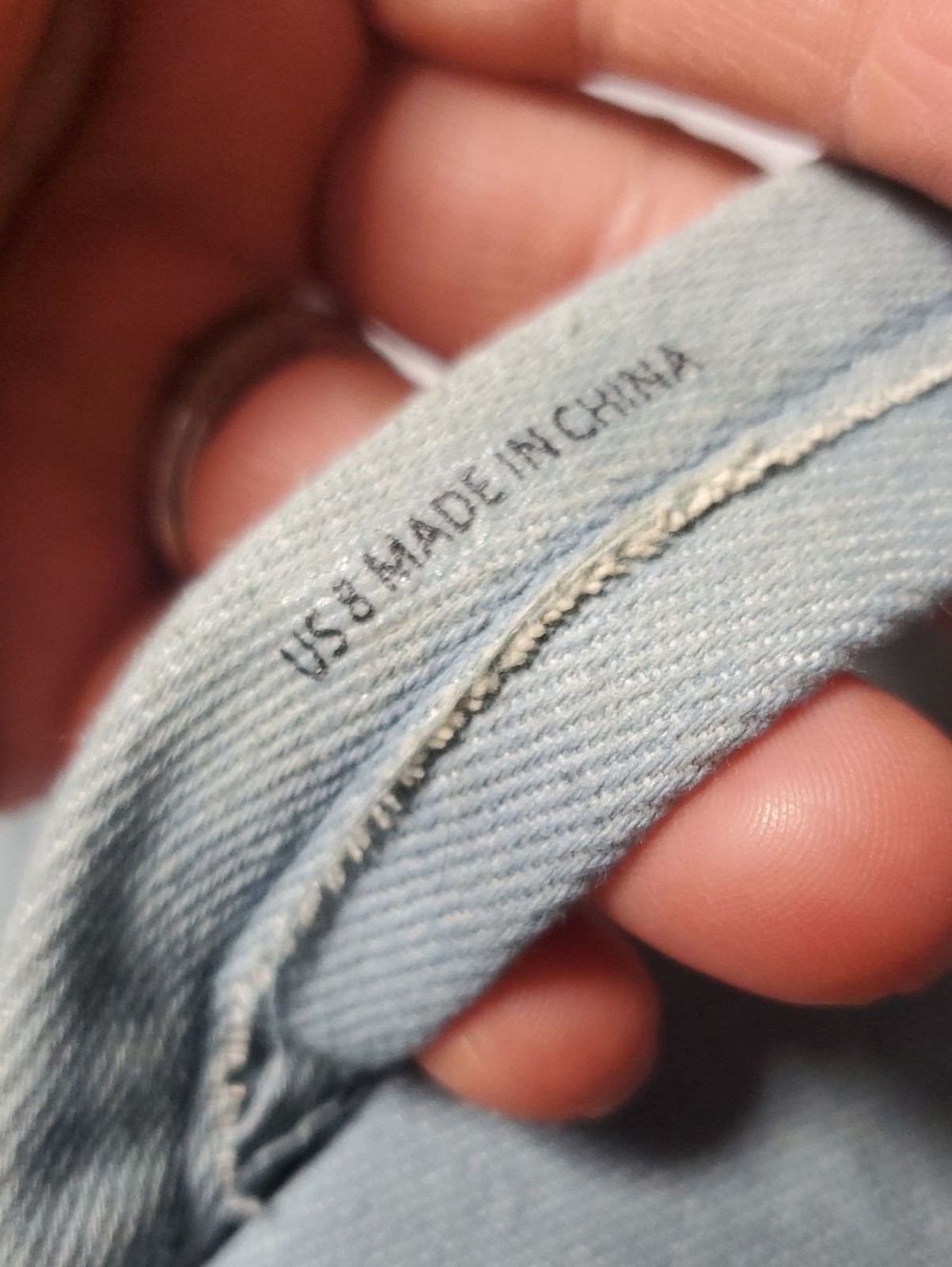 Aerie Sqaure Toe Light Blue Denim Fabric Platform Flip Flop Sandals Size 8 Y2k