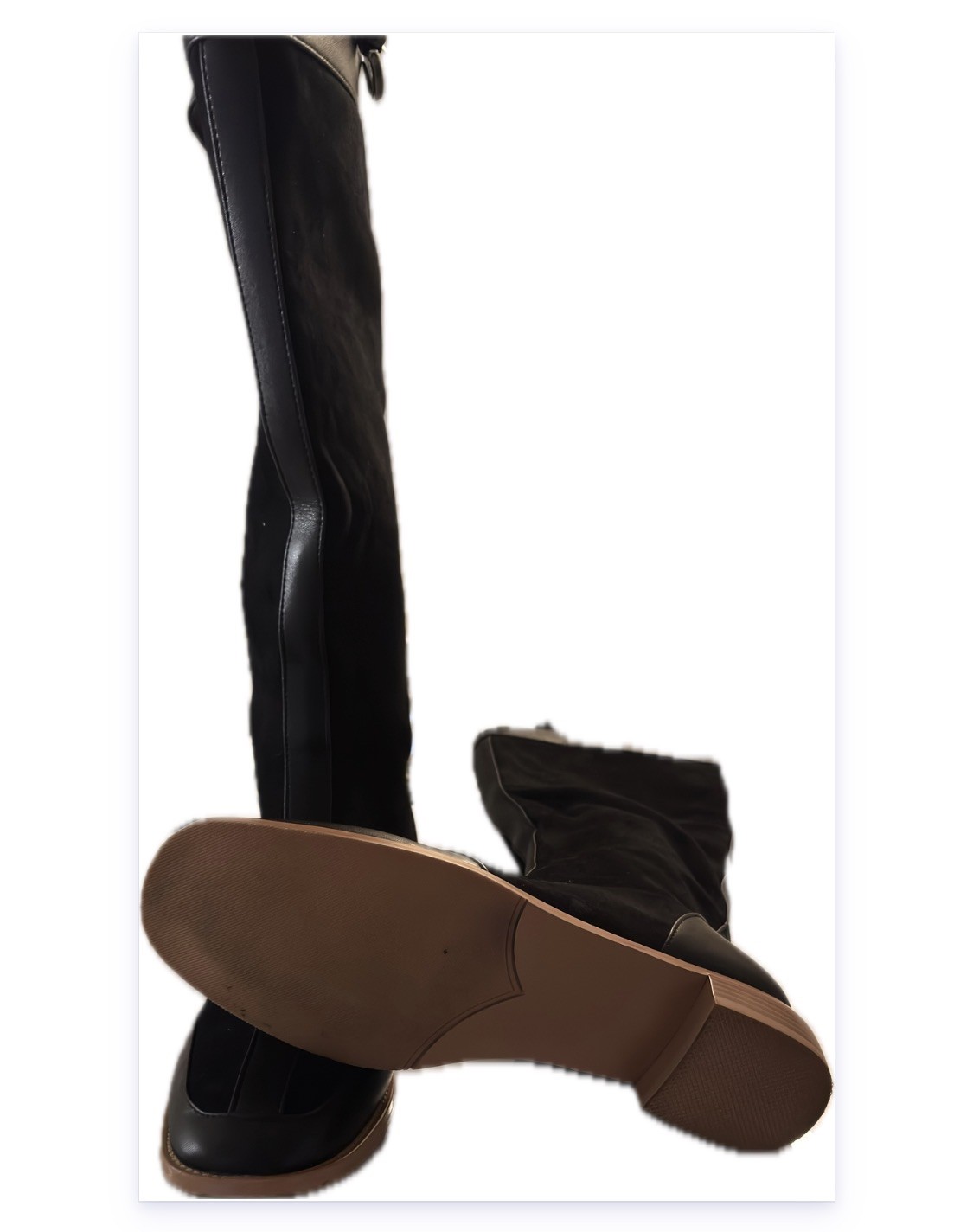 Black boots NORI Women’s Knee-High Boots leather and suede size 9,5