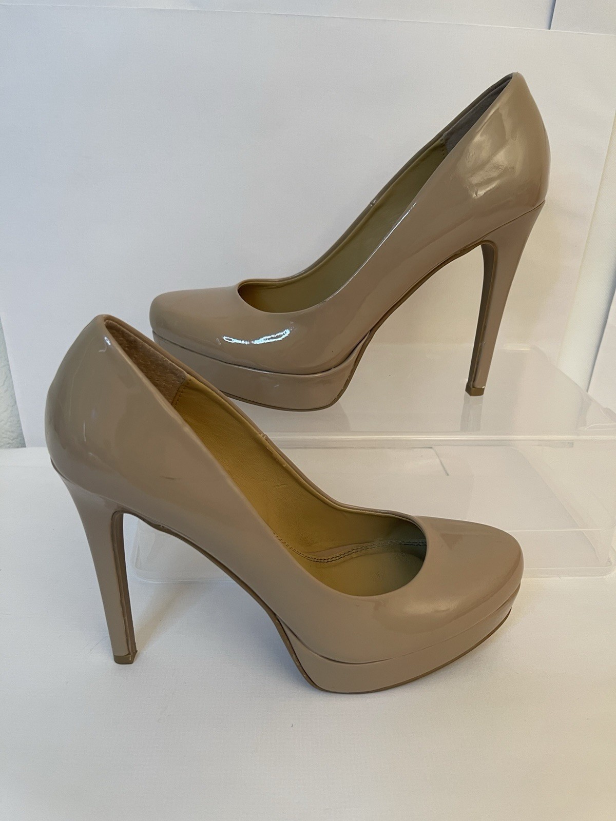 Chinese Laundry Women’s Nude Beige Dress Shoes Size 9.5 Stilettos Platform Heels