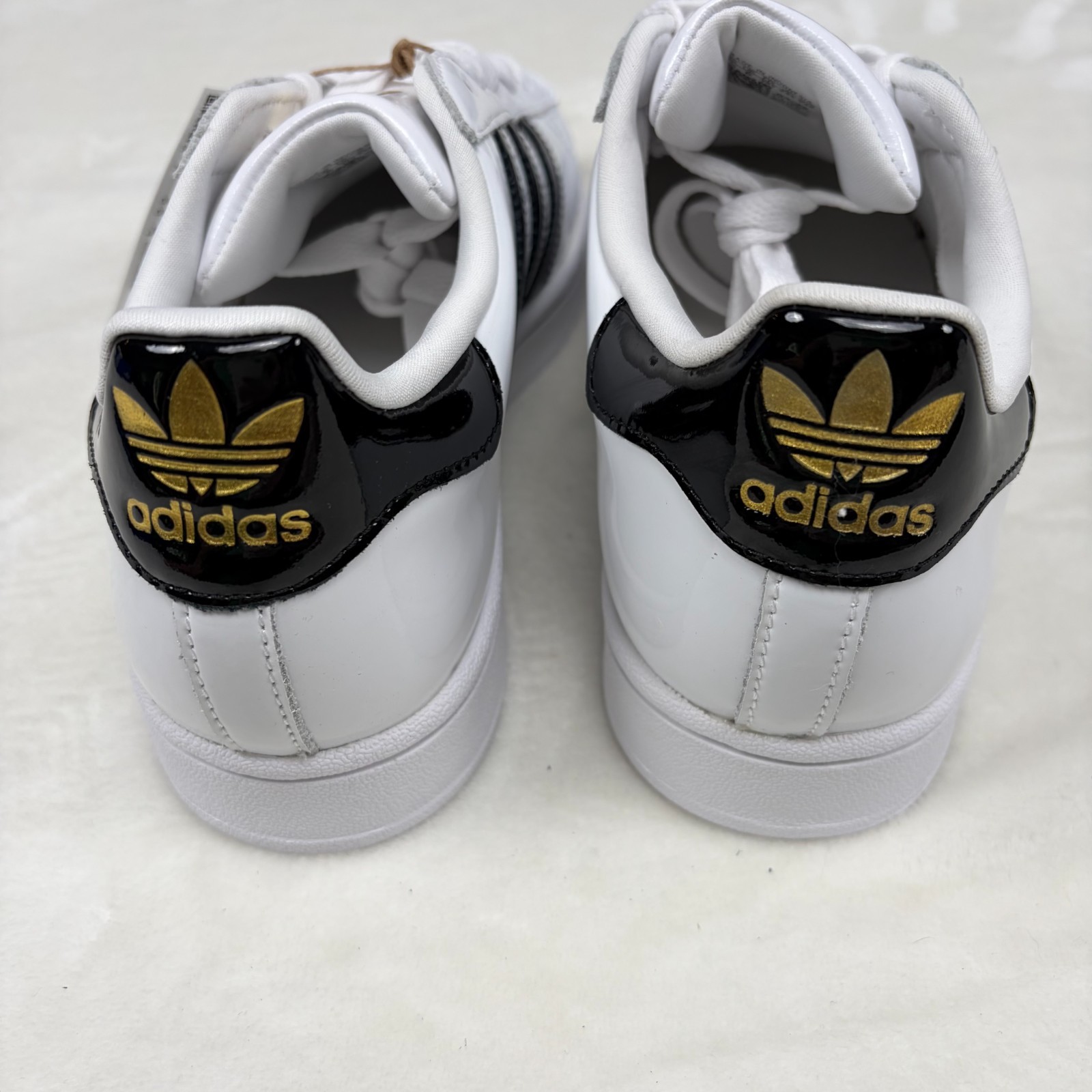 Adidas Superstar 2 Women Shoes Patent Shiny Glossy Finish White Black JS4010