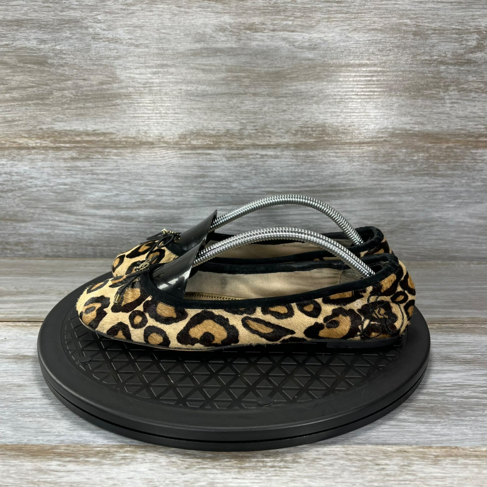 Sam Edelman Womens Felicia Leopard Animal Print Slip On Ballet Flats Size 6.5