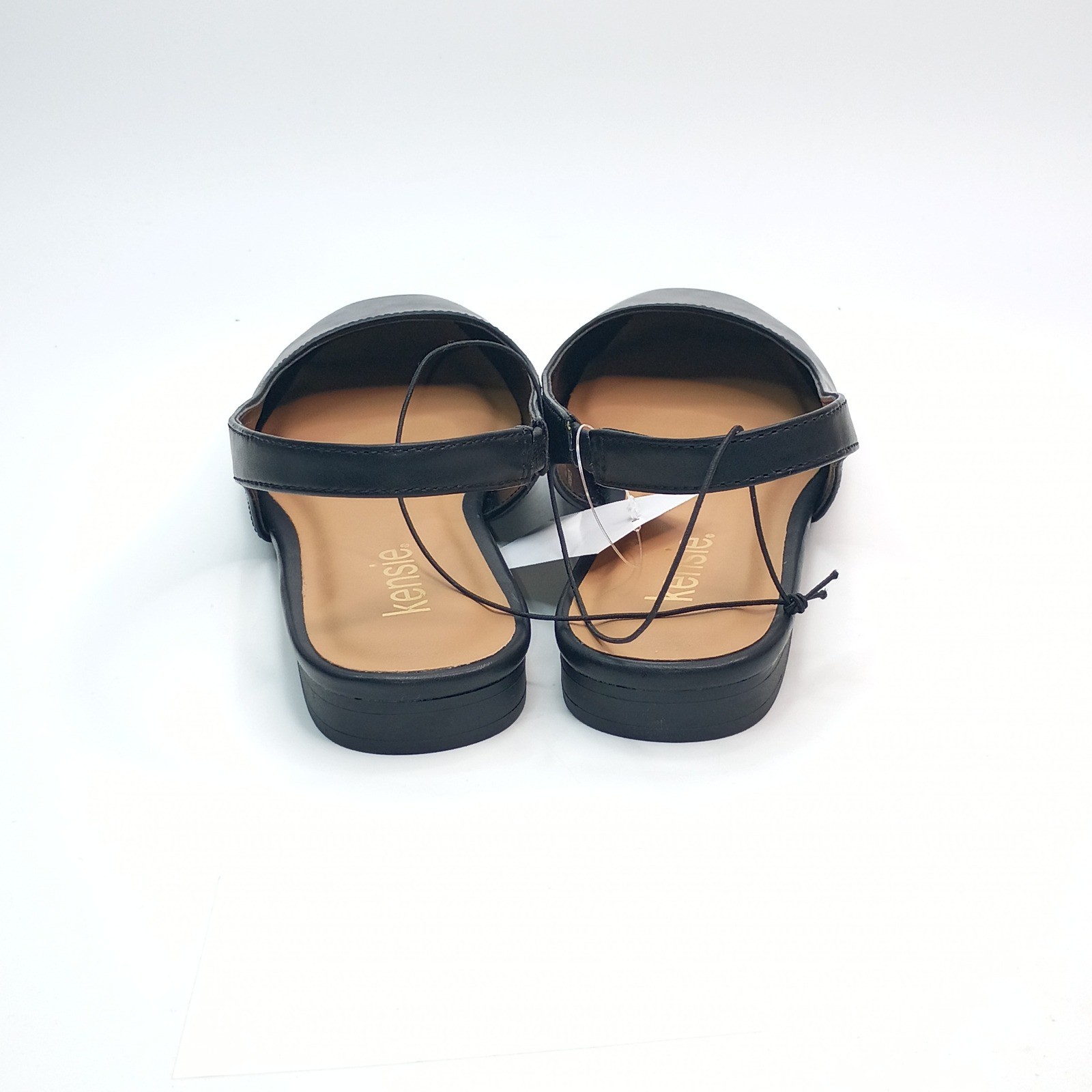 Kensie Felice Flats Slingback Square Toe Women Size 9 Black Block Heel Slingback