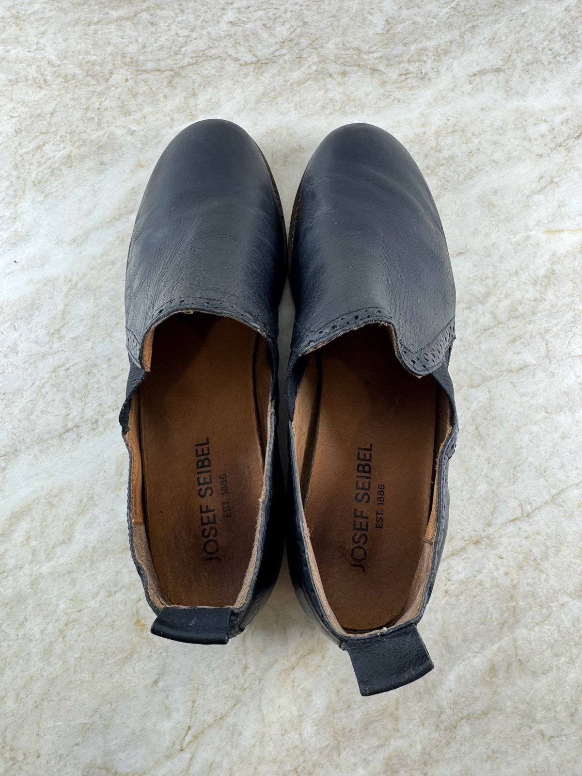 Josef Seibel Sienna Black Leather Chelsea Ankle Booties Women’s EU 40 US 9