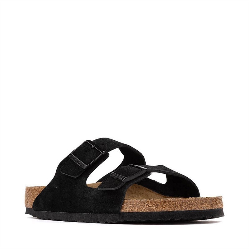 Birkenstock Arizona Black Suede Leather Men’s and Women’s Sandals Select Size