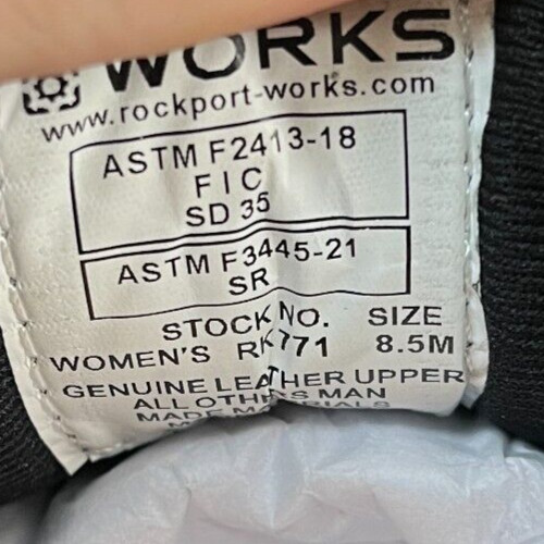 Rockport Pulse Tech Womens Size 8.5M Composite Toe Outdoor Work Shoes Sneakers