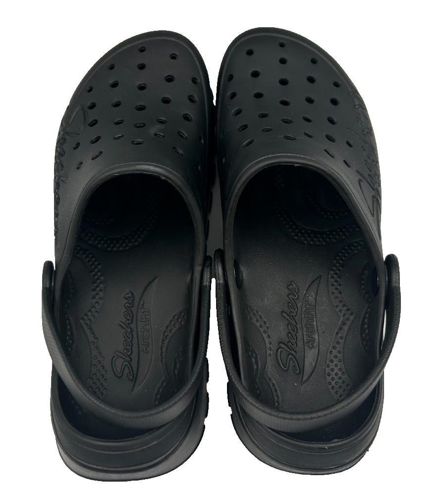 Skechers Women’s Foamies Footsteps Pure Joy Slip On Clogs Black Size:7.5 81E