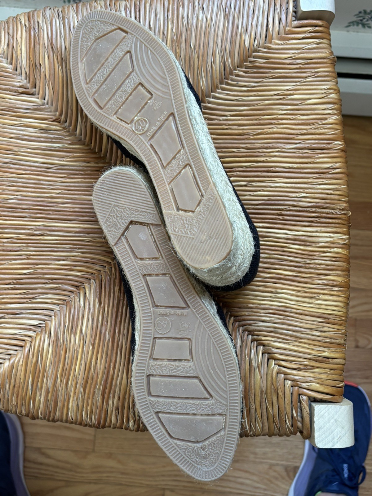 Worn Once! Casa Hernanz Canvas Wedge Espadrilles EU40, US9, Made in Spain, Black