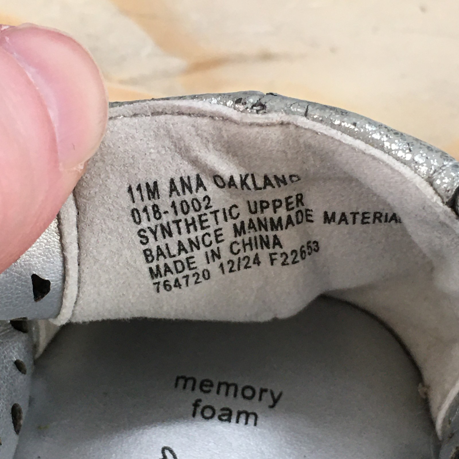 ANA A New Approach Oakland Espadrille Shoes Womens 11 M Casual Low Top Silver