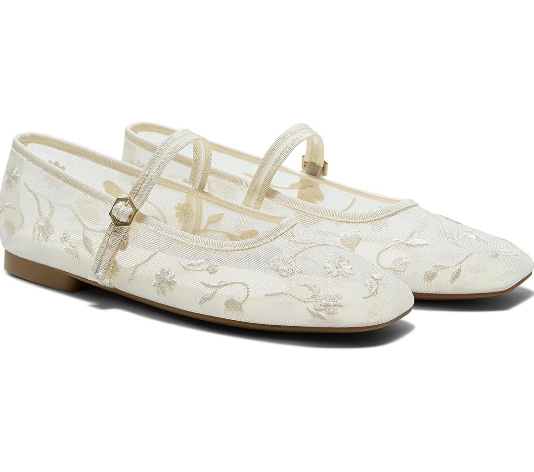 Vivaia Women’s Margot Mary Jane Square Toe Ballet Flats, Size US 7.5