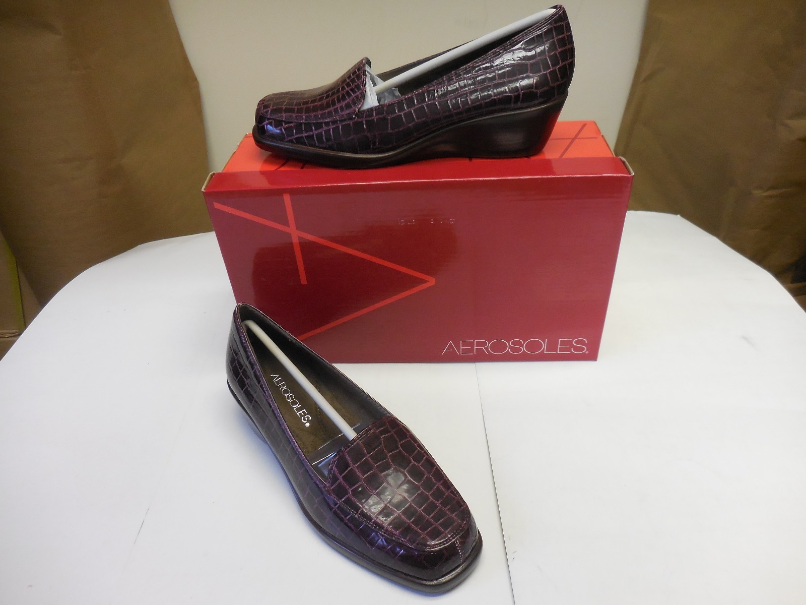 Women’s Aerosoles Final Exam Dark Red Croco 177 Sizes: 5-10