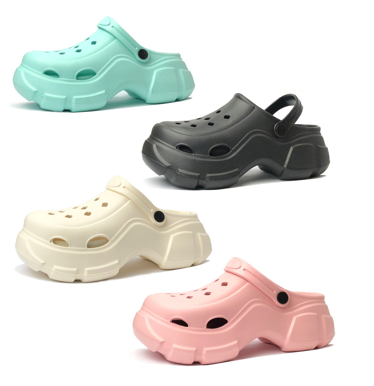 REDVOLUTION Women’s Platform Clogs Thick Sole Mules Shoes Soft EVA Footbed