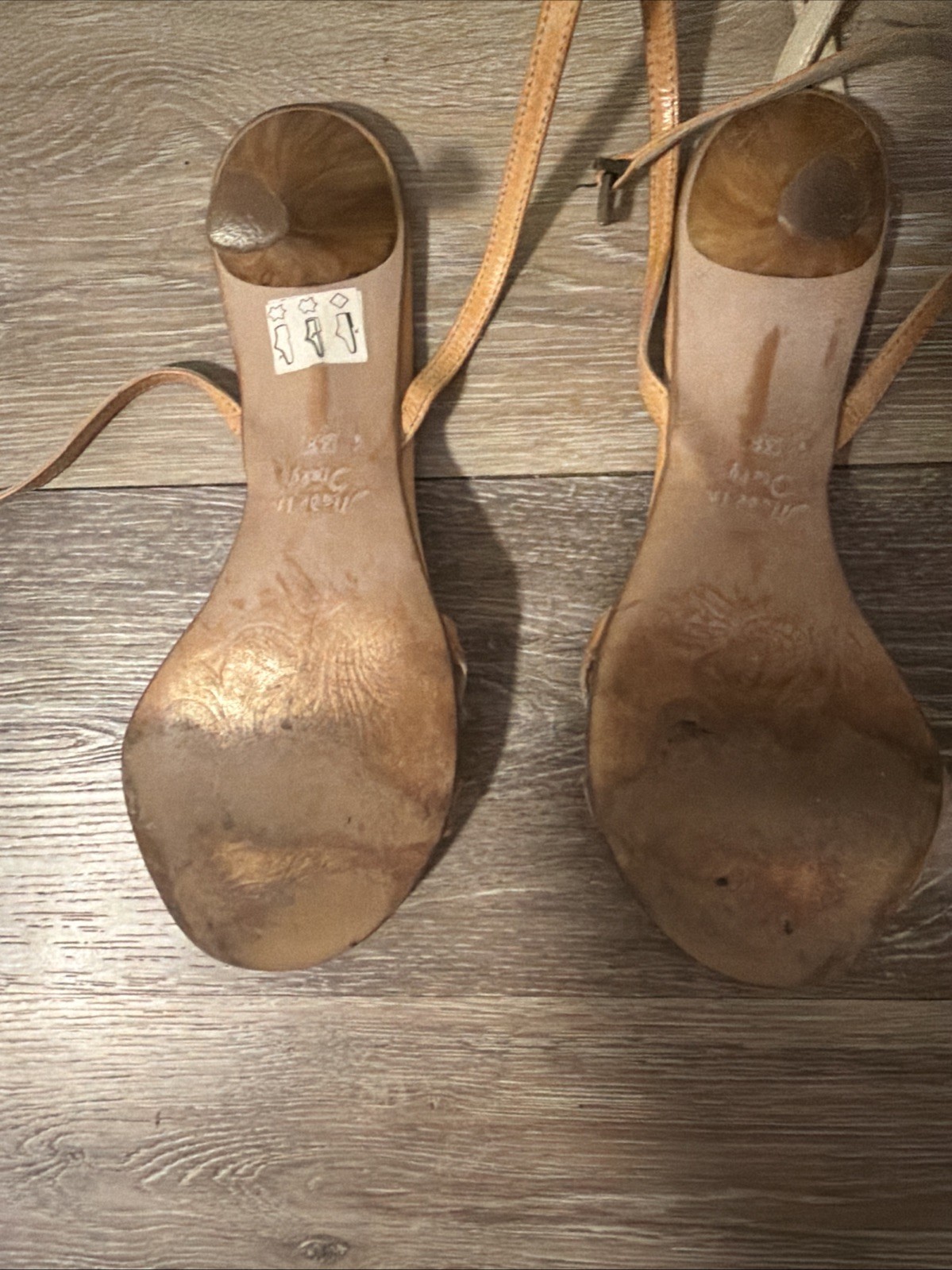 Vintage Tentazione Sandals 1996 Size 39 Beige Leather