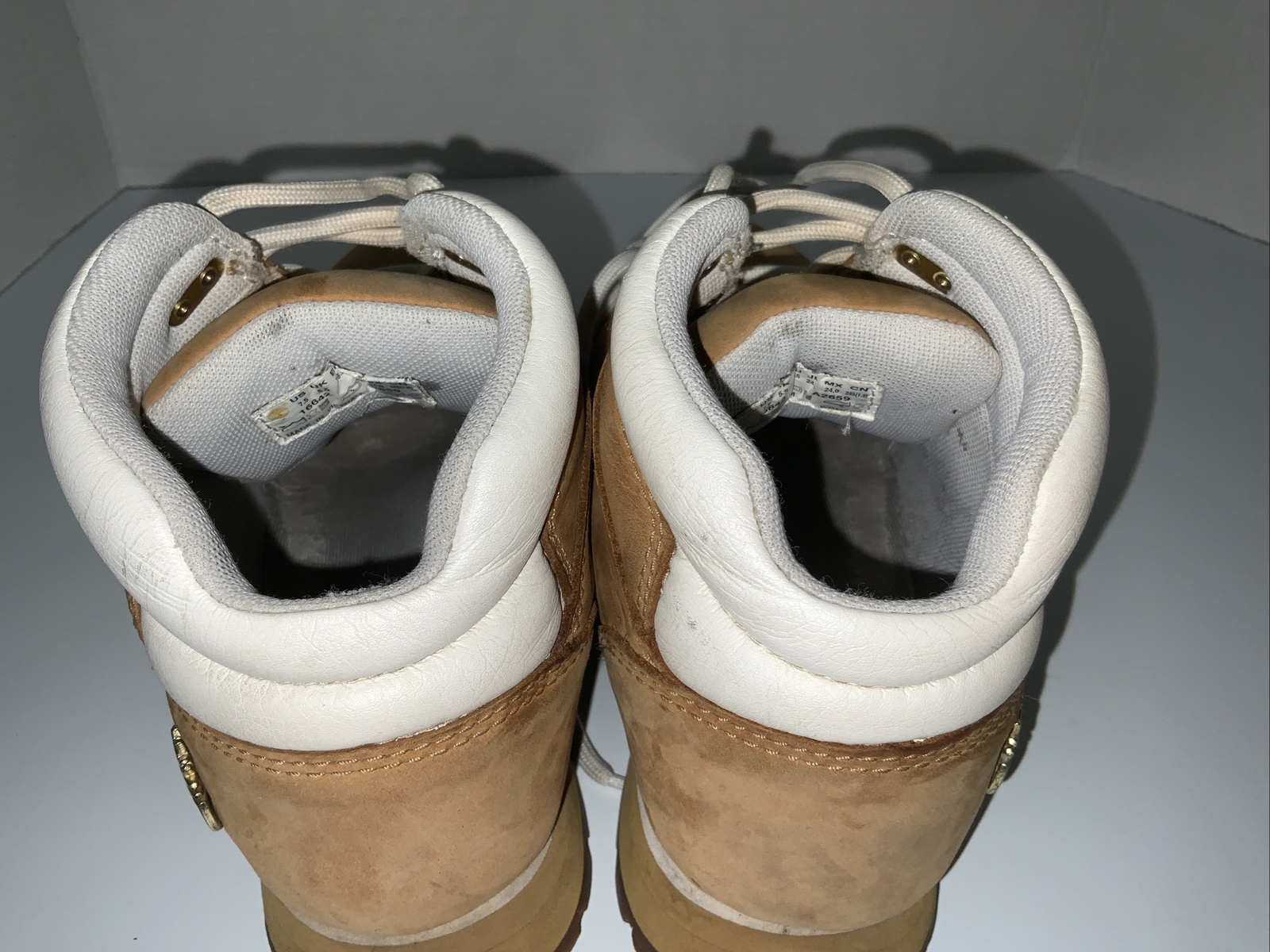 Timberland Boots Womens 7.5 Tan Euro Sprint Hiker Wheat White Gold Pre-owned