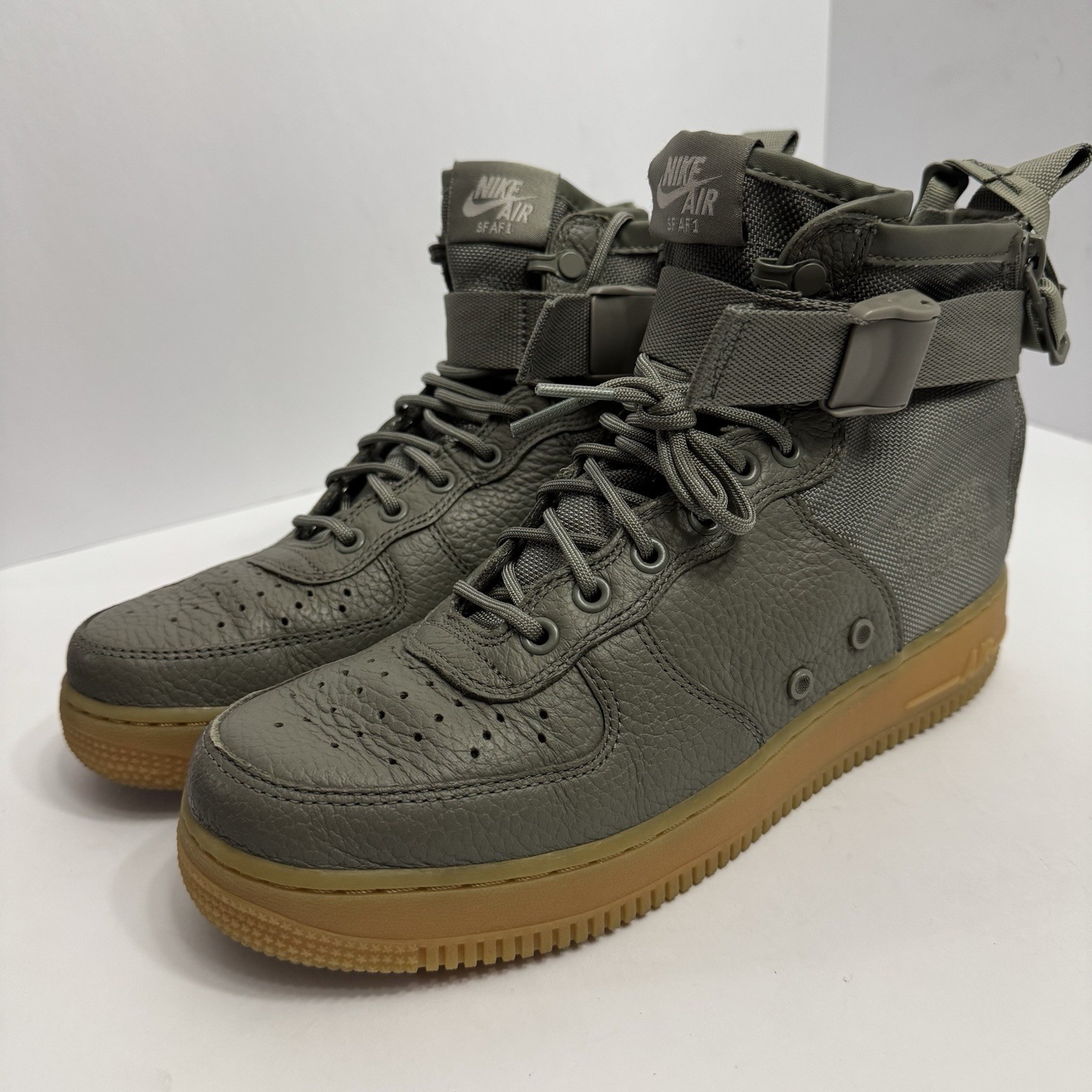 Nike SF Air Force 1 Mid Dark Stucco Green Gum AA3966-004 Women’s 10 Pristine!