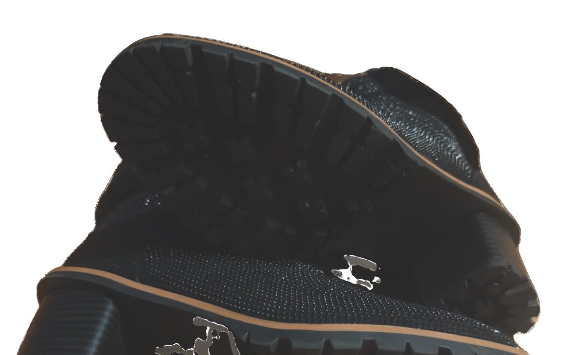 Nanette Lepore Anais Black Sparkle Faux Fur Trim Lace-Up Lined Ankle Bootie 7.5