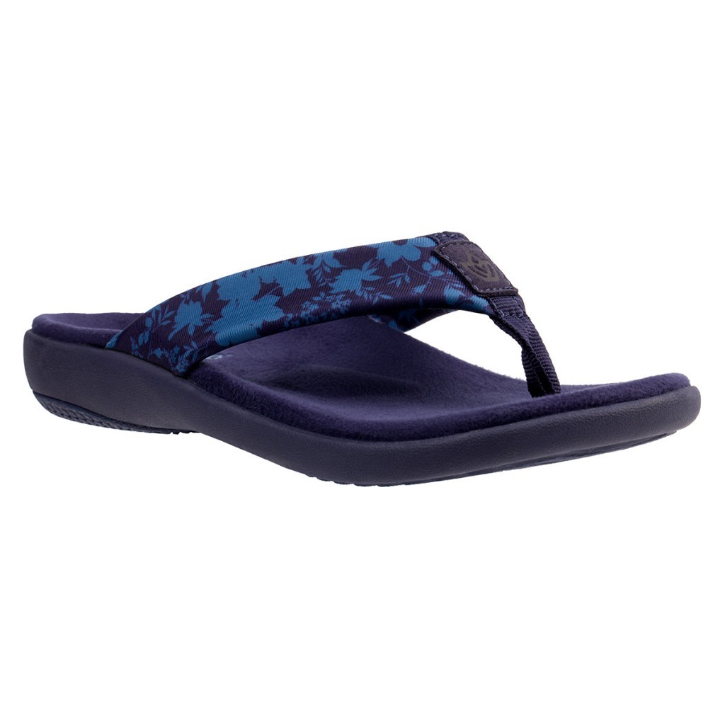 Spenco Victoria Floral Memory Foam Orthotic Support Women’s S Peacoat – 8 Wide