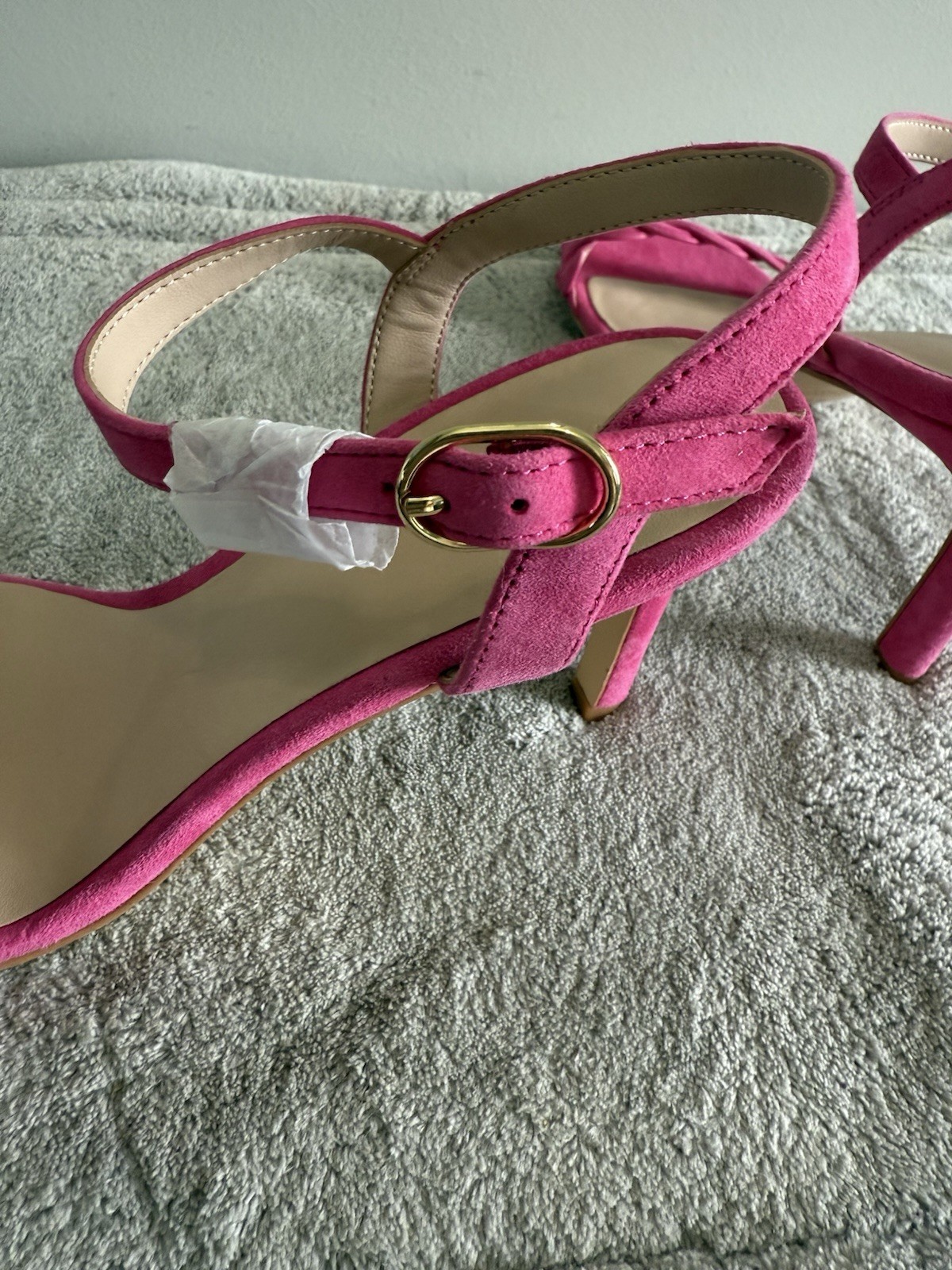 Stuart Weitzman Dancer Twistie 100 Suede Sandal Women’s Pink Size US 6.5 NEW