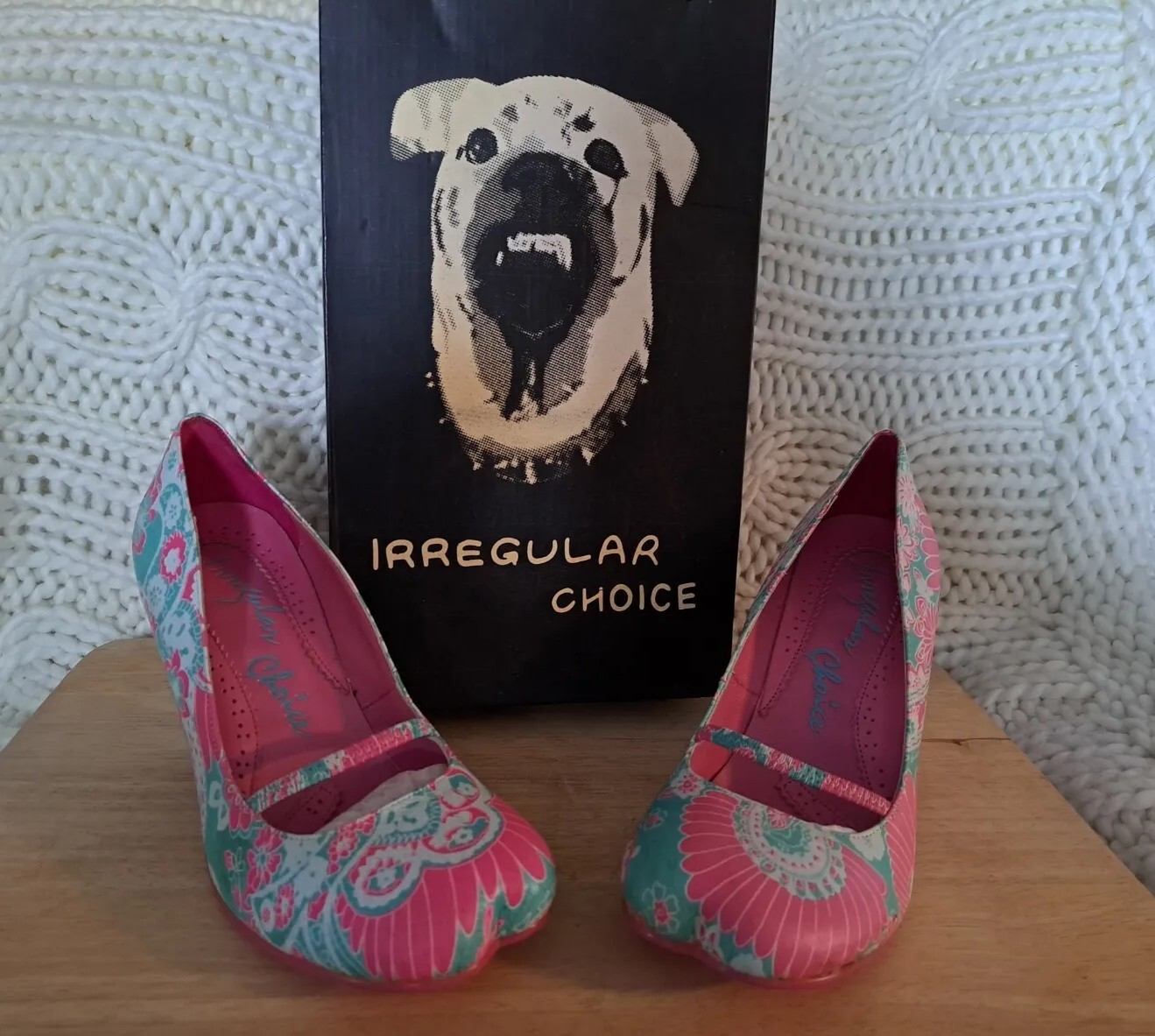 Irregular choice Pink Floral ladies shoes size 39 Equivalent 8 US