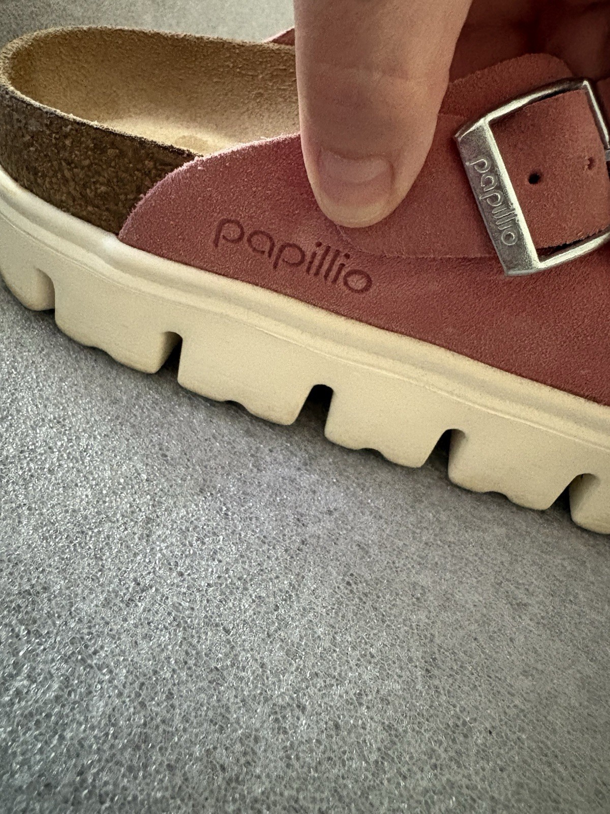 Birkenstock Papillio Boston Chunky Pink Suede Clog EU 37 US 6-6.5