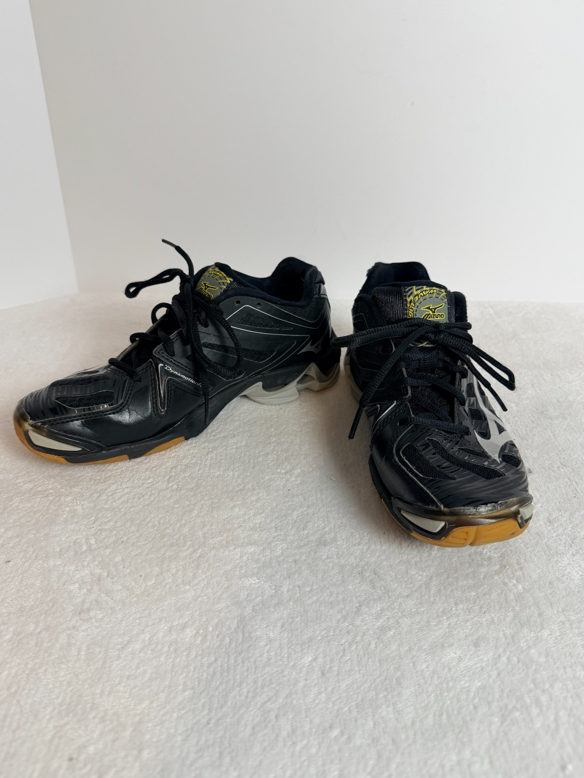 Mizuno Wave Lightning Volleyball Shoes Black Silver Women’s US 6.5