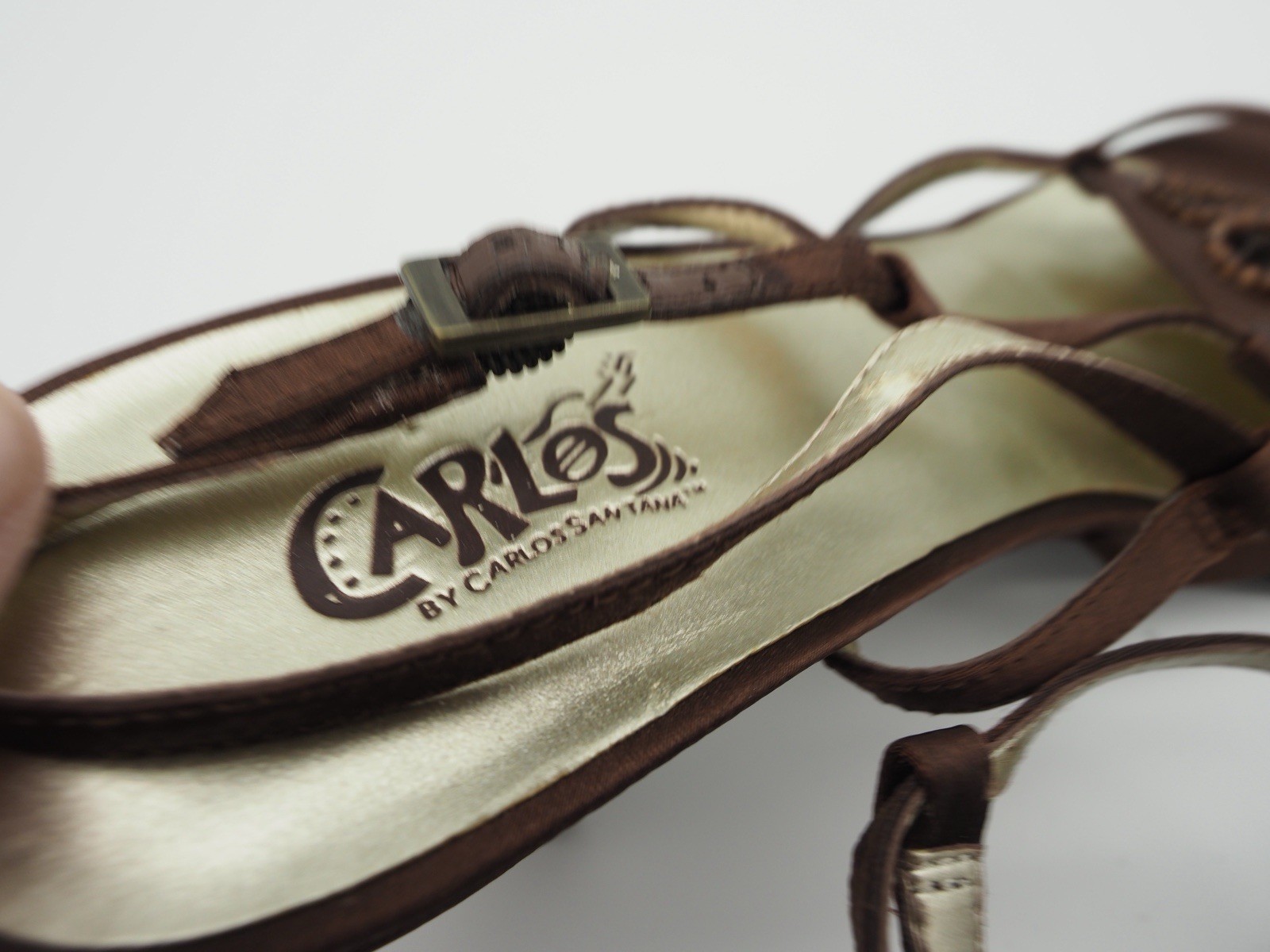 Vintage Tango Sandals CARLOS by Carlos Santana Brown Strappy Square Toe 10M