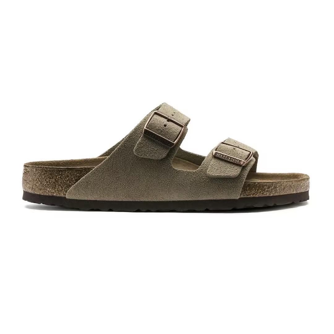 Birkenstock Arizona Soft Footbed Suede Sandals Taupe Men Women Unisex Comfort