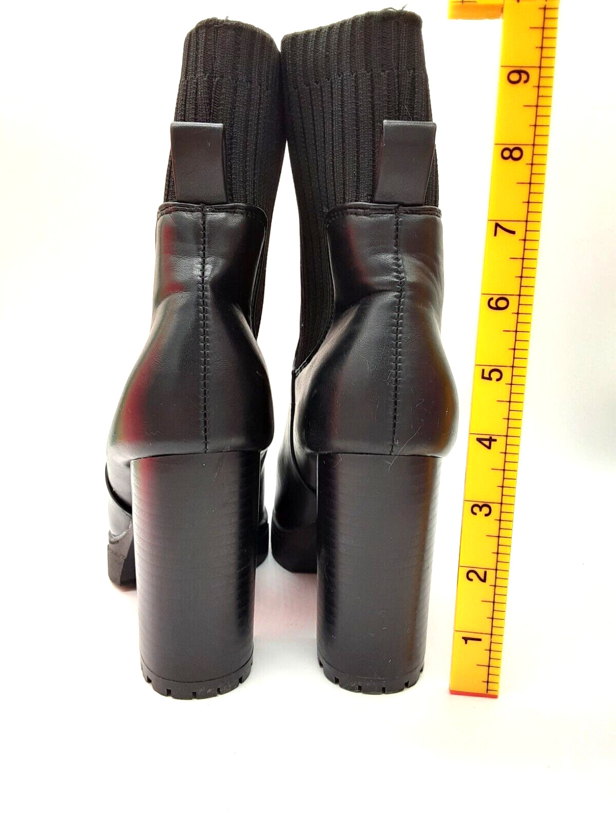 ID Required Women’s Boots Size 7m, Black, High Block Heel, Goth, Punk, New Age