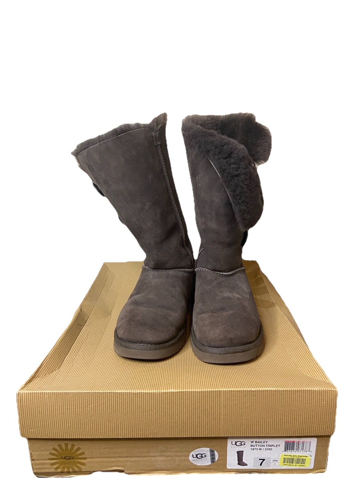 UGG Australia Bailey Button Triplet | S7 | Chocolate