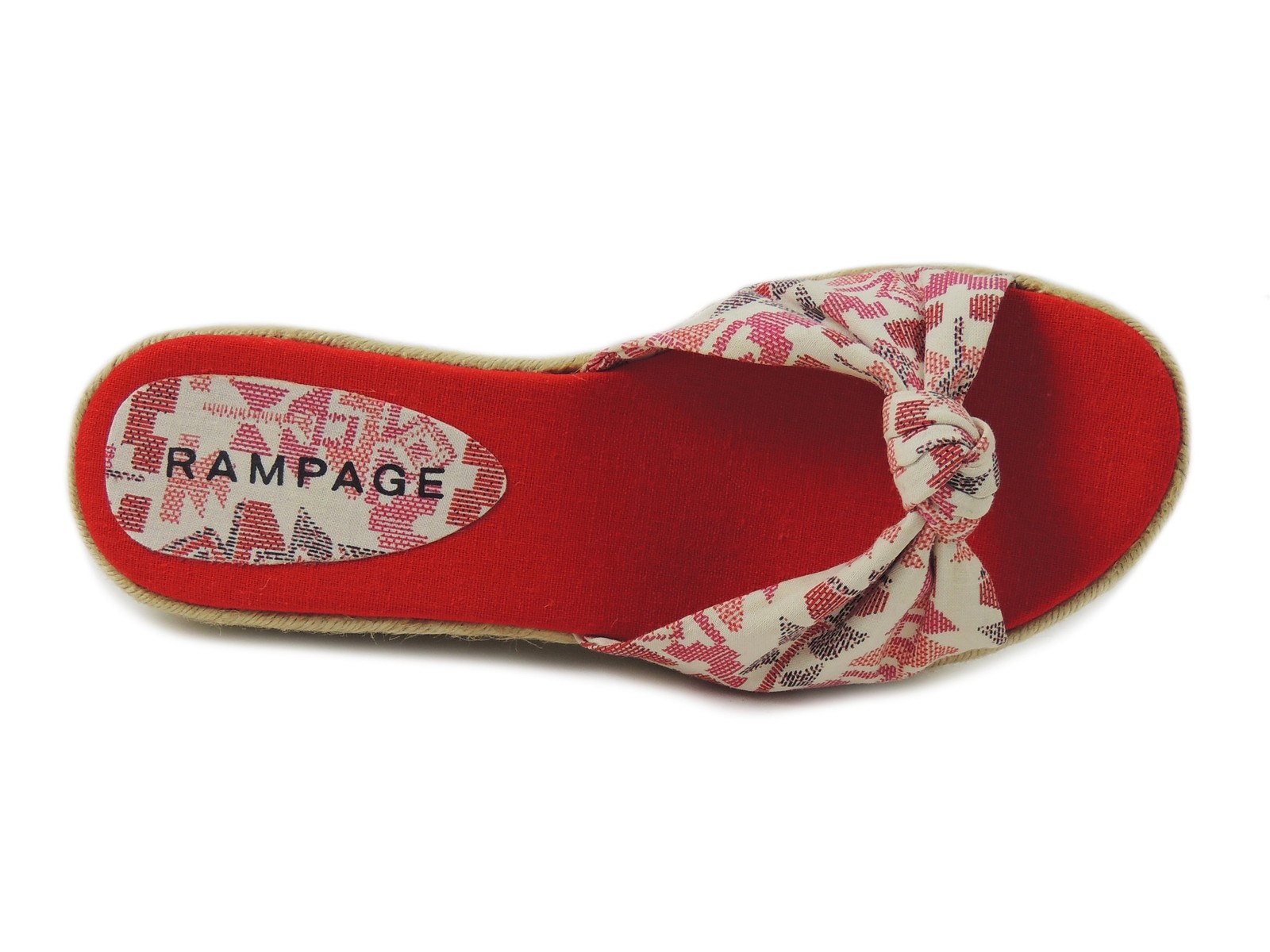 Rampage Women’s Oliviah Slide Platform Sandals Red Fabric Size 7 Medium (B, M)