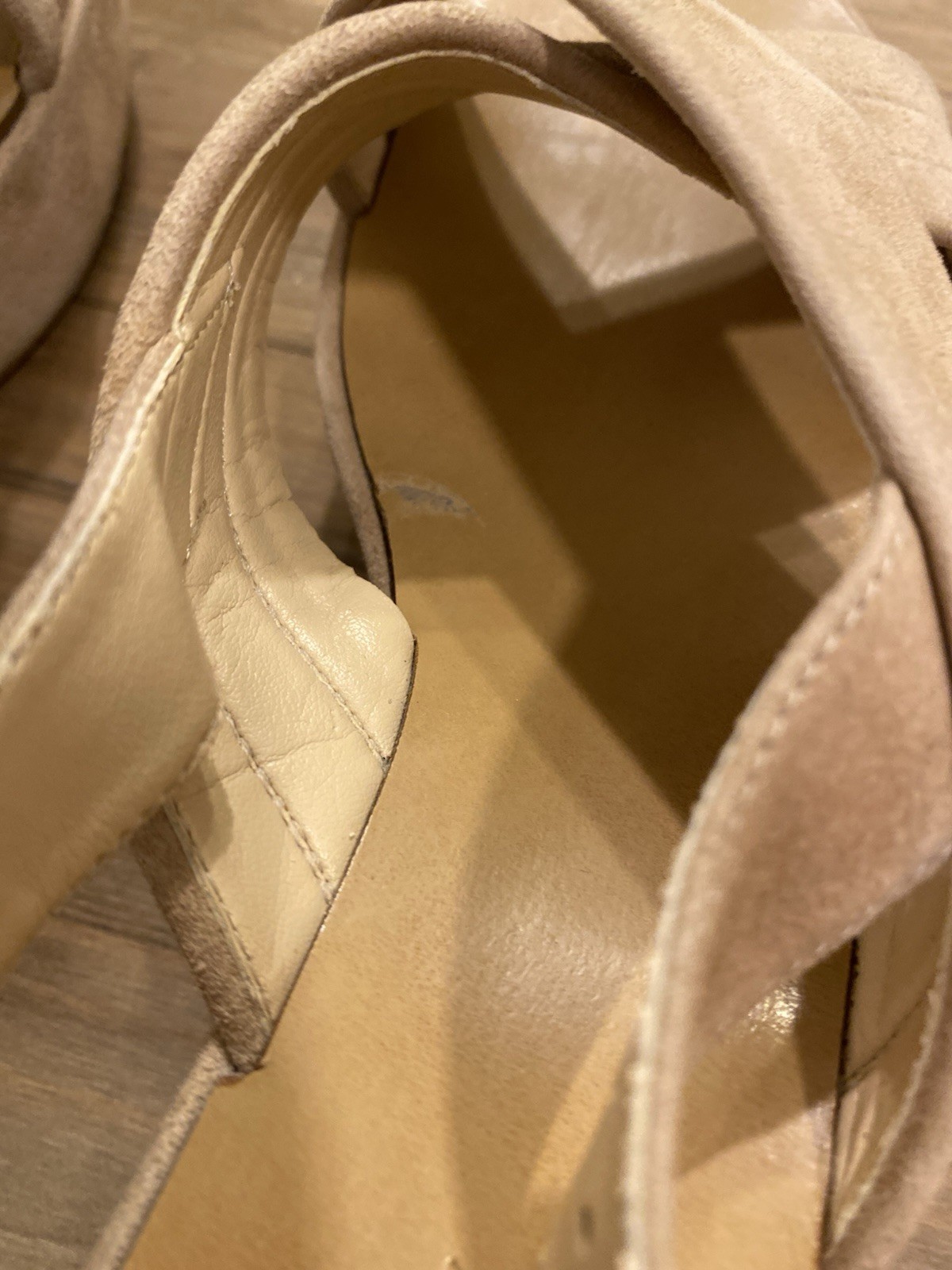 Size 8 – Women’s J. Crew Leather Platform Sandal, w/ Gold Toned Buckle Closure