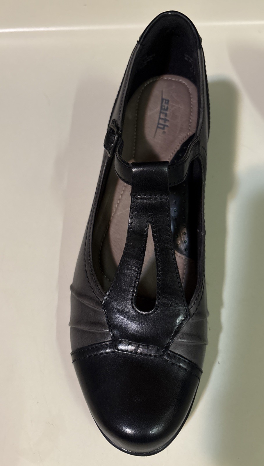Earth Wanderlust Shoes Womens Size 11B Black Leather Mary Jane Comfort Low Heels