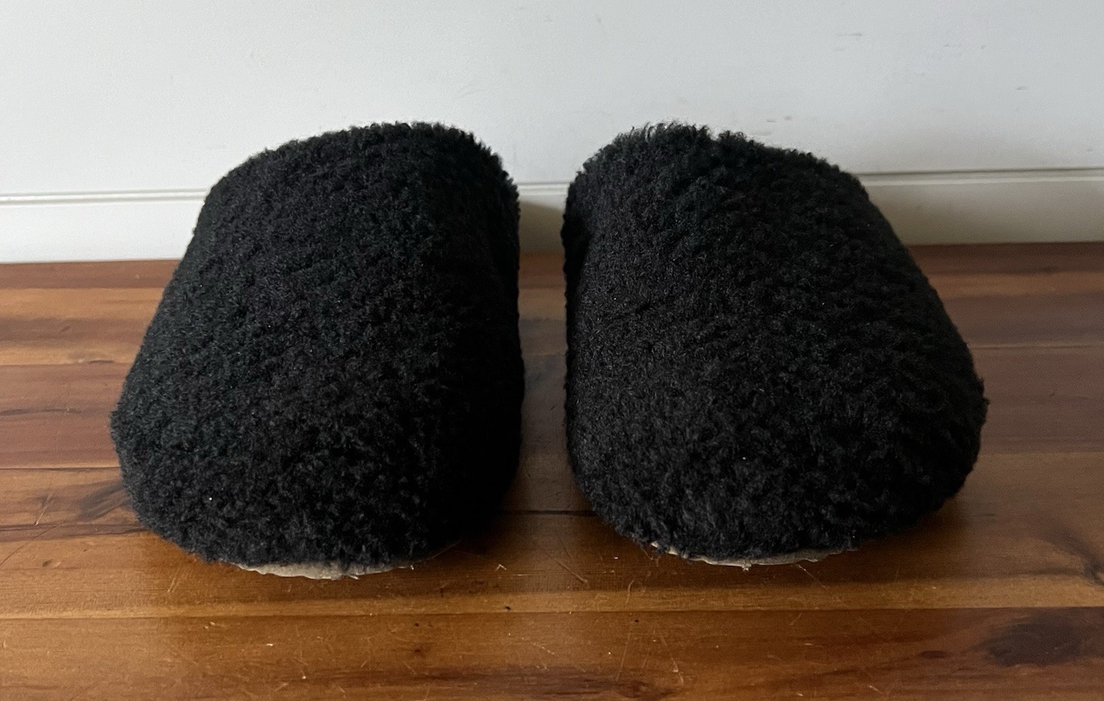 Aerie Sherpa Mule Slides Black With Cork Size 7
