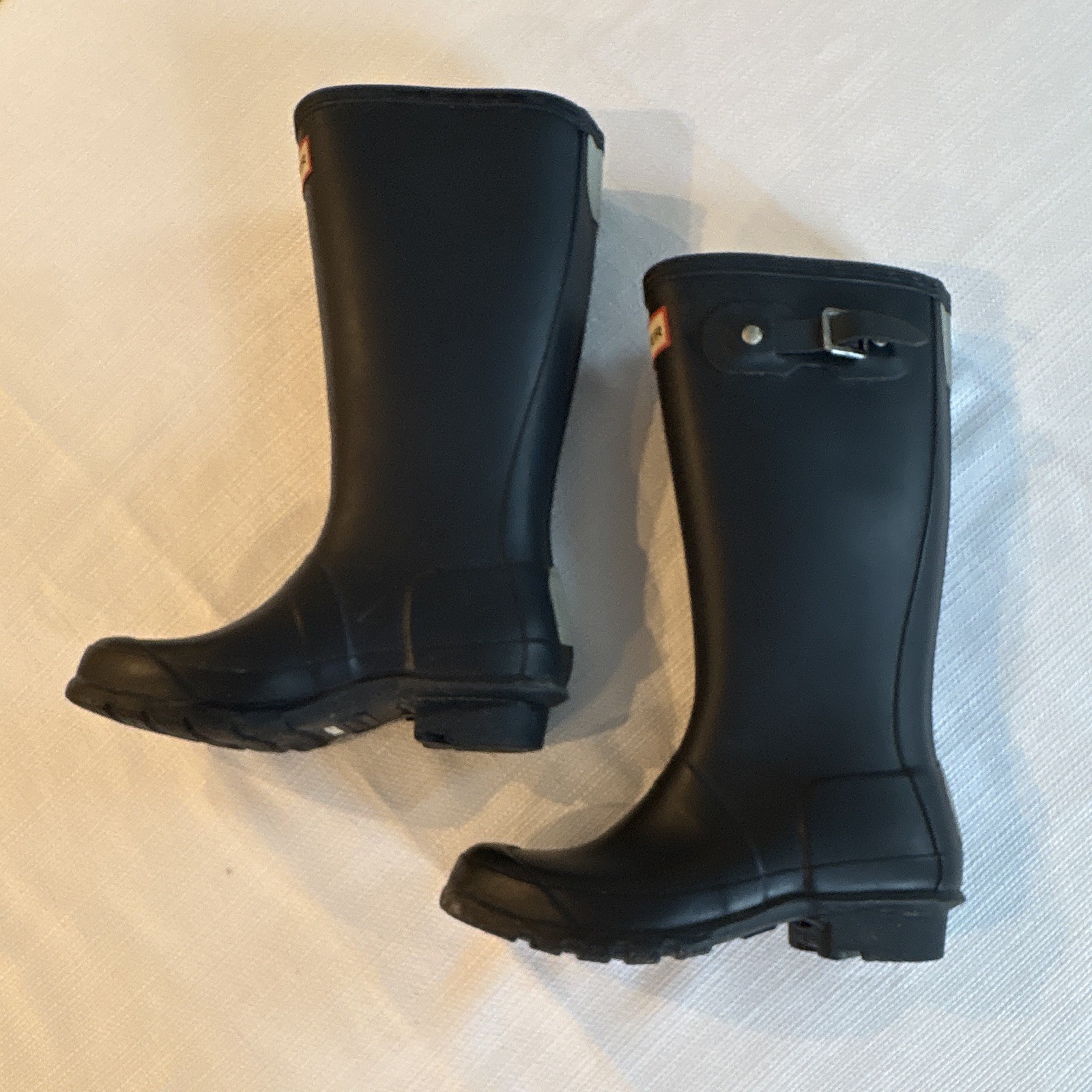 Hunter Original Short Black Rubber Waterproof Rain Boots Buckle US 4 EU 35