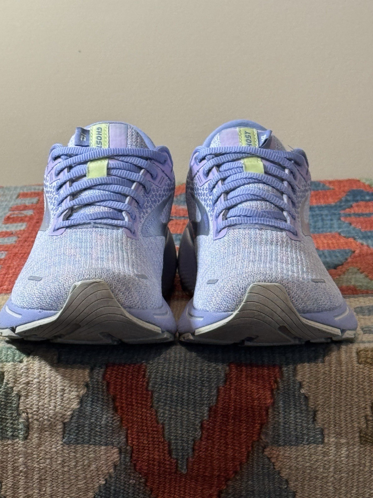 BROOKS Ghost 14 ‘Lilac Purple Lime’ Women’s Size 7 B *NO INSOLES* 1203561B566