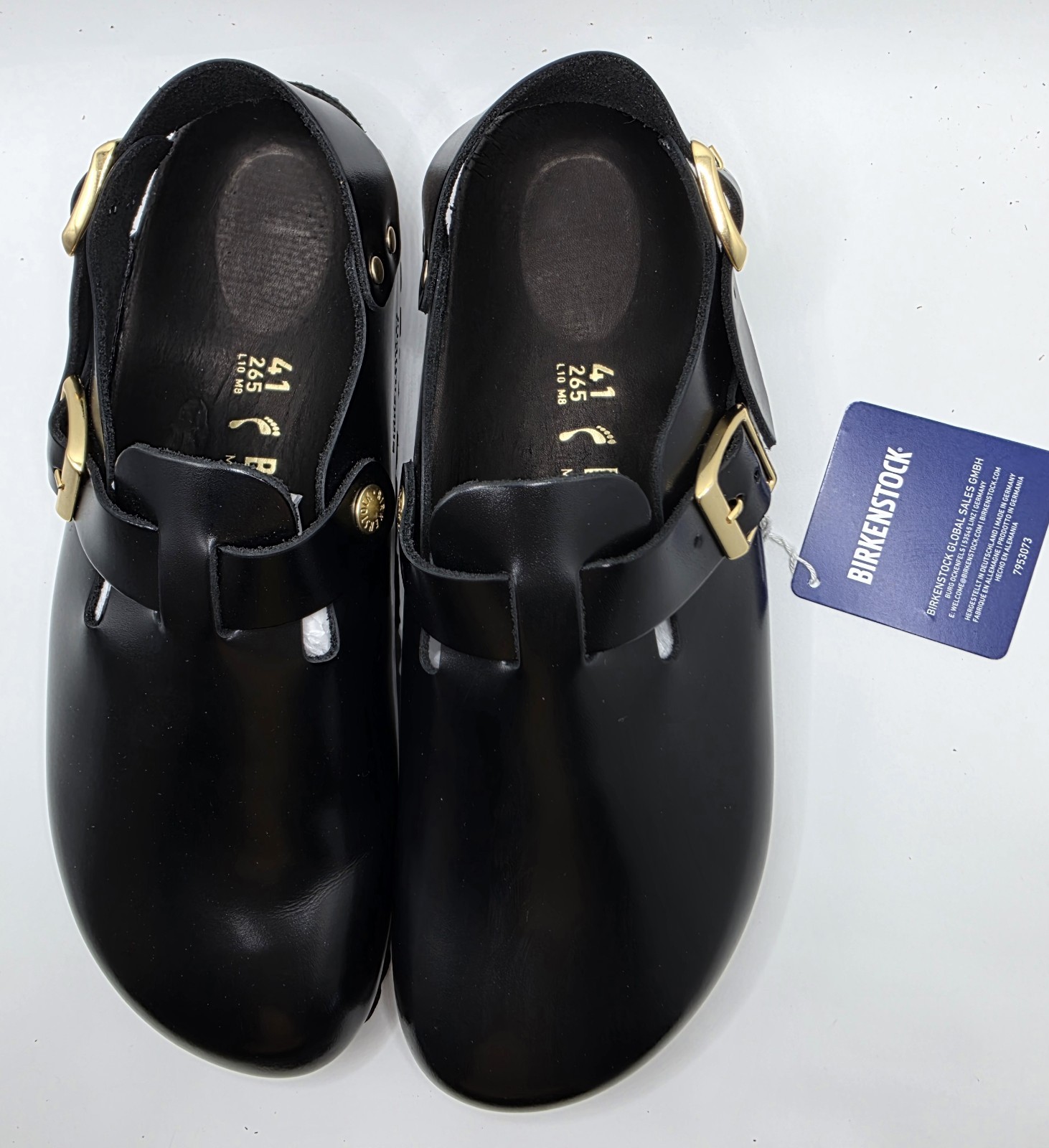 Birkenstock Tokyo II Natural Leather Black Amalfi Color Narrow