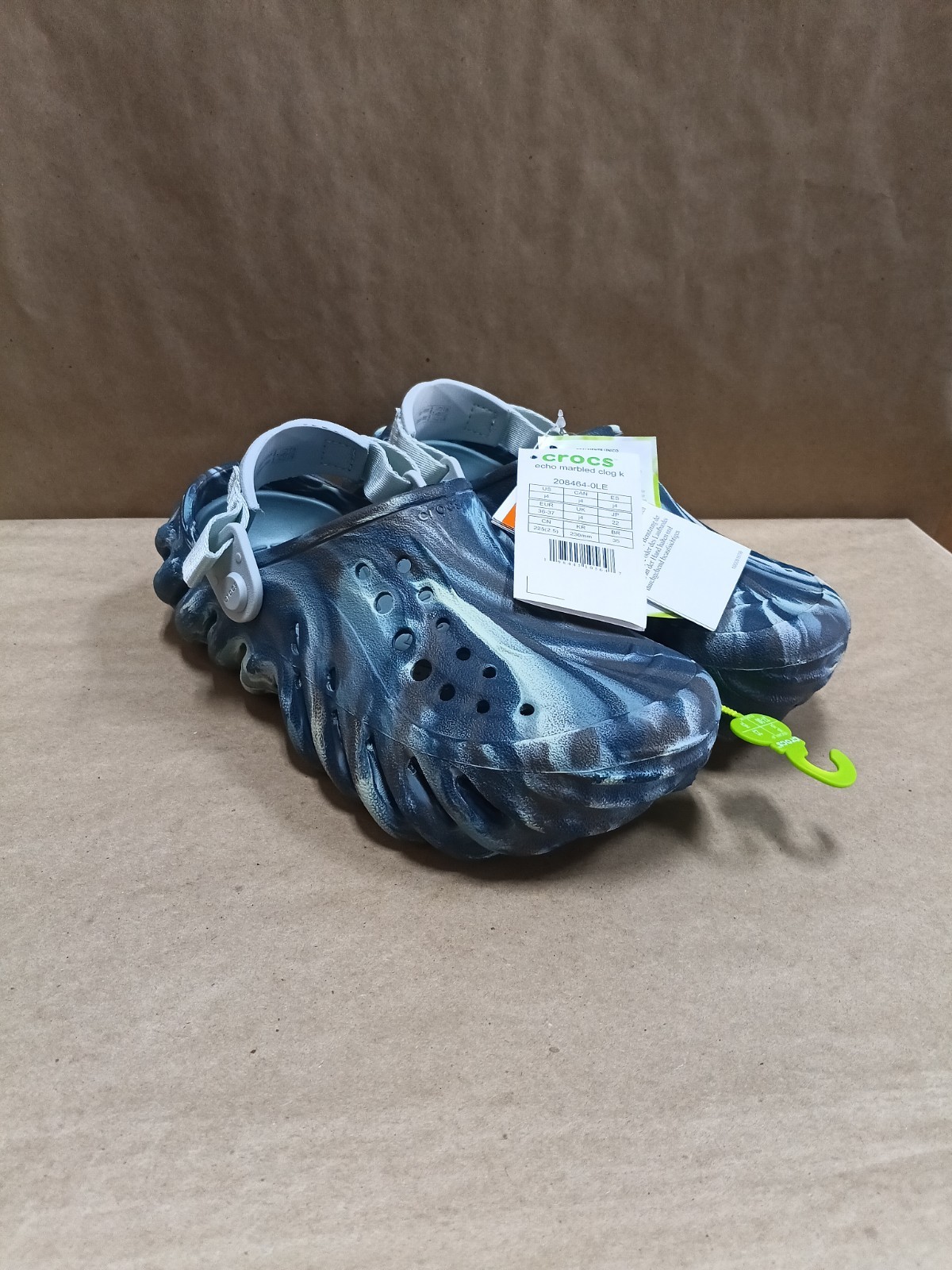 Echo Marbled Black Sand Multi Crocs (kids)