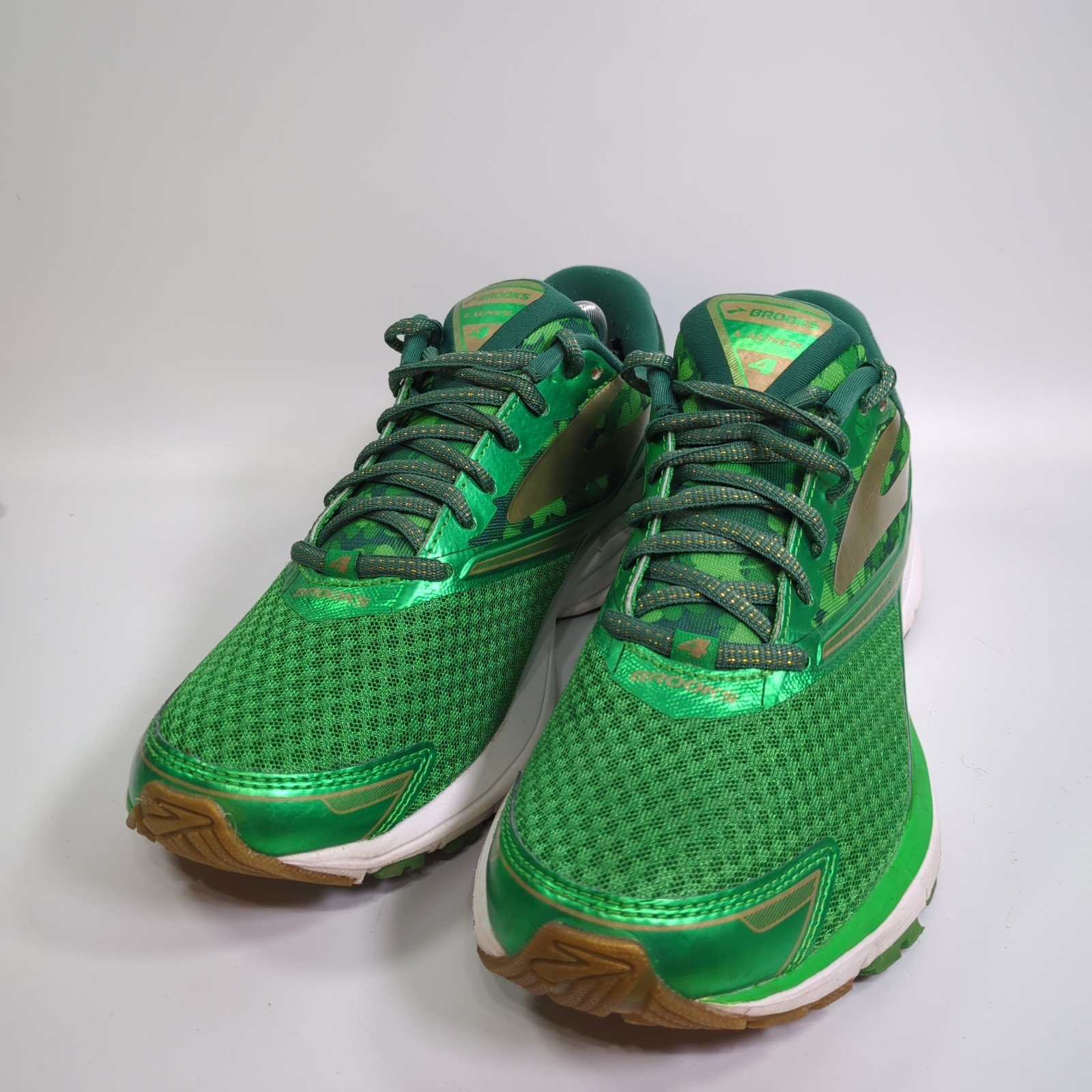 Brooks Launch 4 St Patrick’s Day Running Shoes Fern Green Mesh Shamrock US 8.5 D