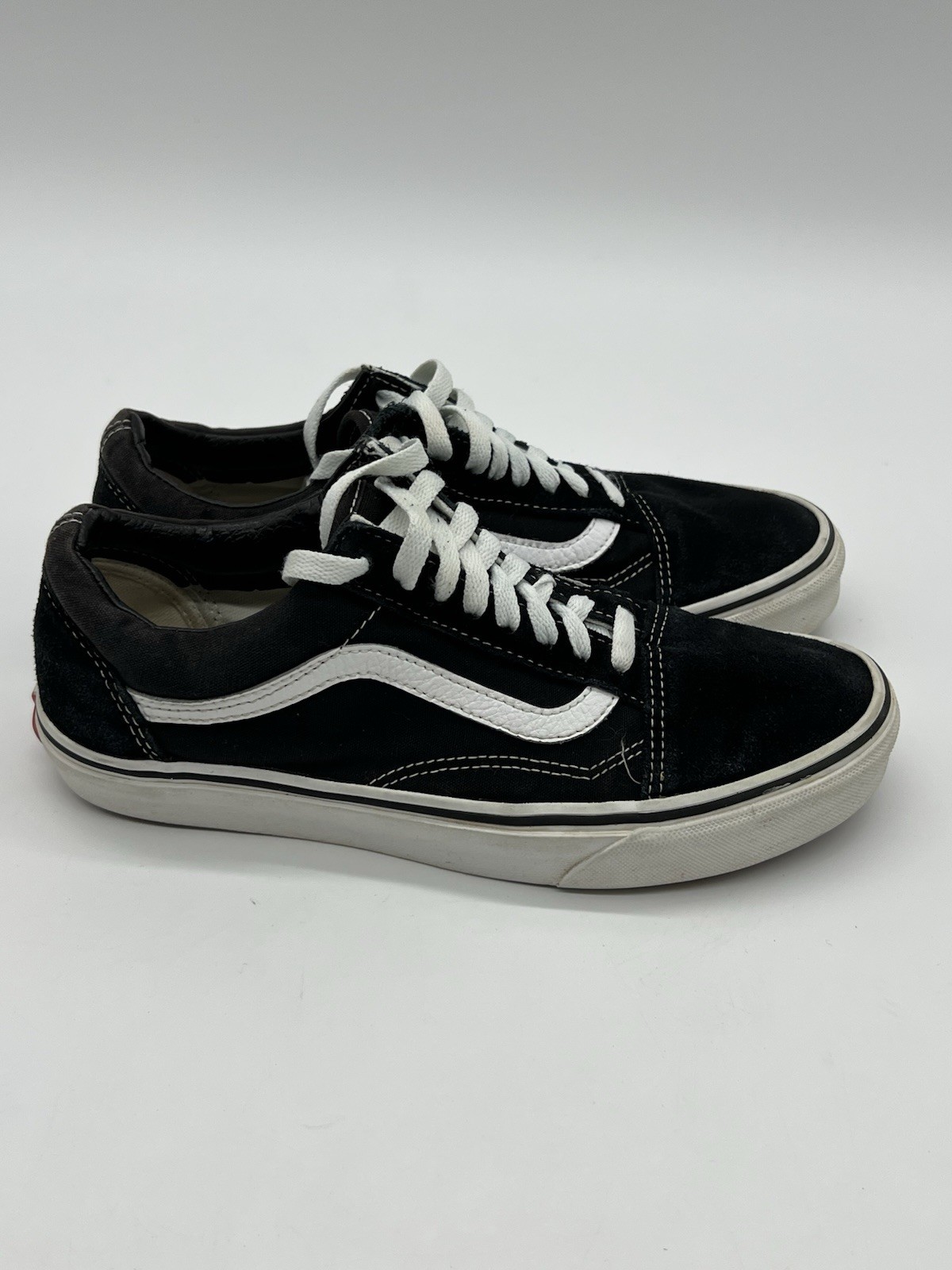 Vans Ward Women 8.5 Men 7 Black Suede Low Top Canvas Athletic Skateboard Sneaker