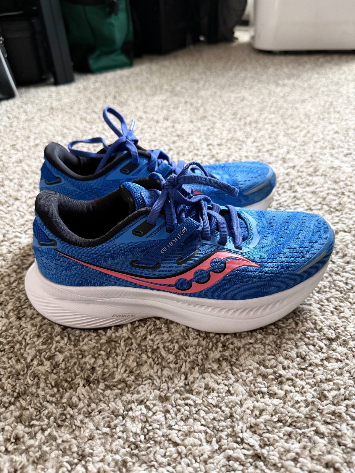 Womens Saucony Guide 16 Running Shoes Size 5.5 Color Bluelight and Black