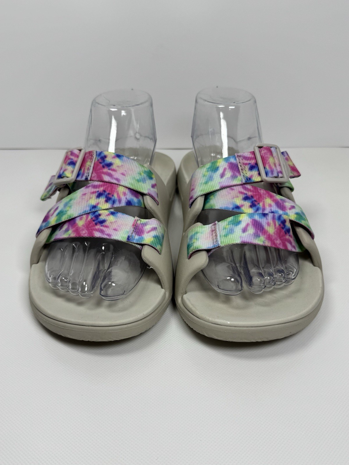 Chaco Women 9 Chillos Adjustable Slide Sandal Light Tie Dye Outdoor Beach Pool
