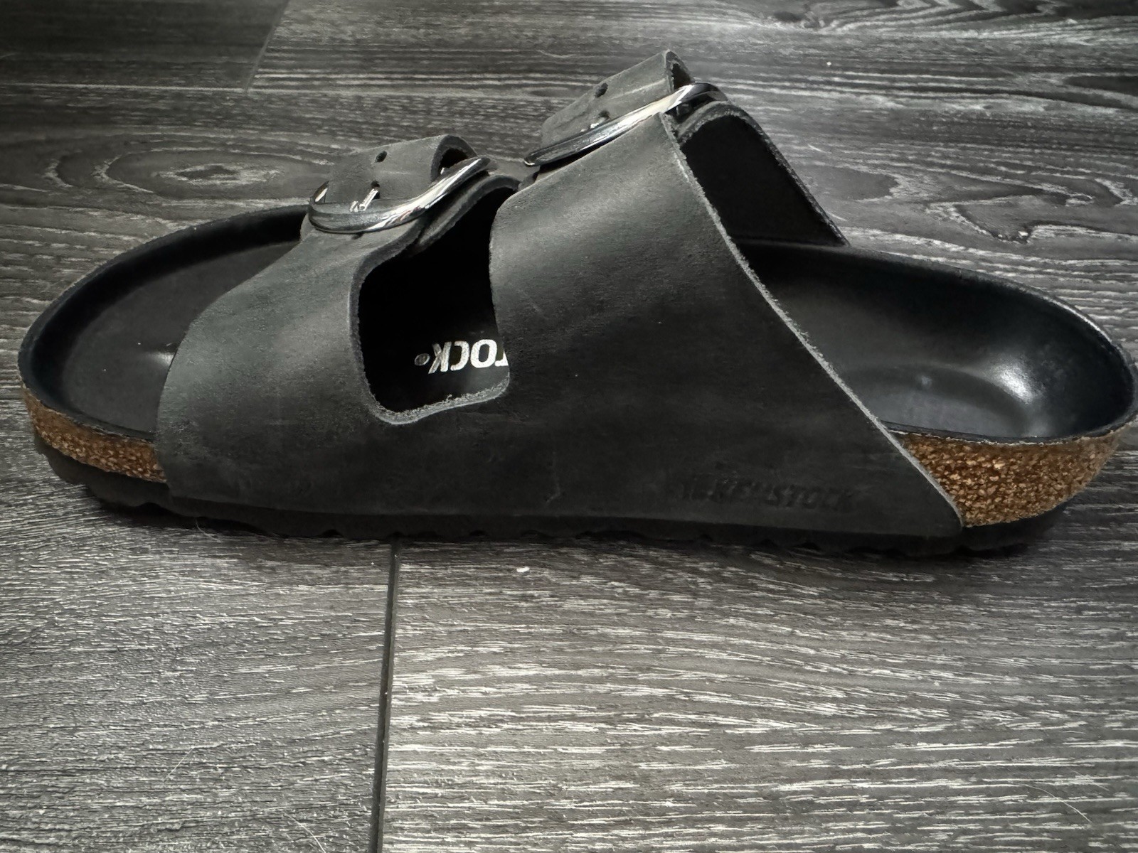 Birkenstock Arizona Big Buckle Black Oiled Leather Size 36 US 5 Narrow Sandals
