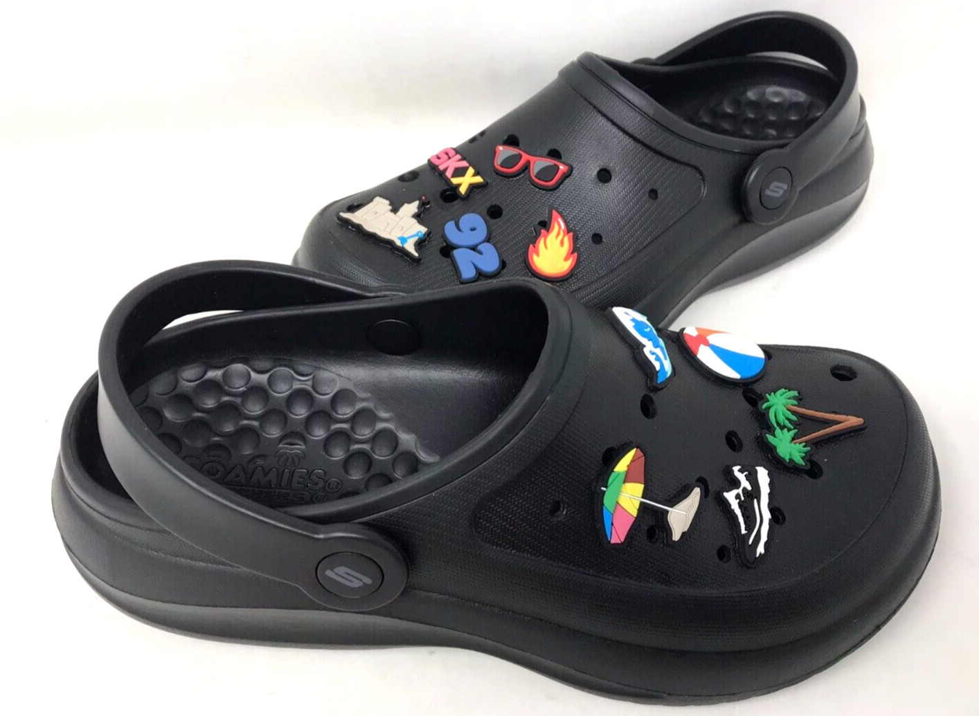 Skechers Women’s Foamies Comfort Slip On Casual Clogs Black Size:7 206N