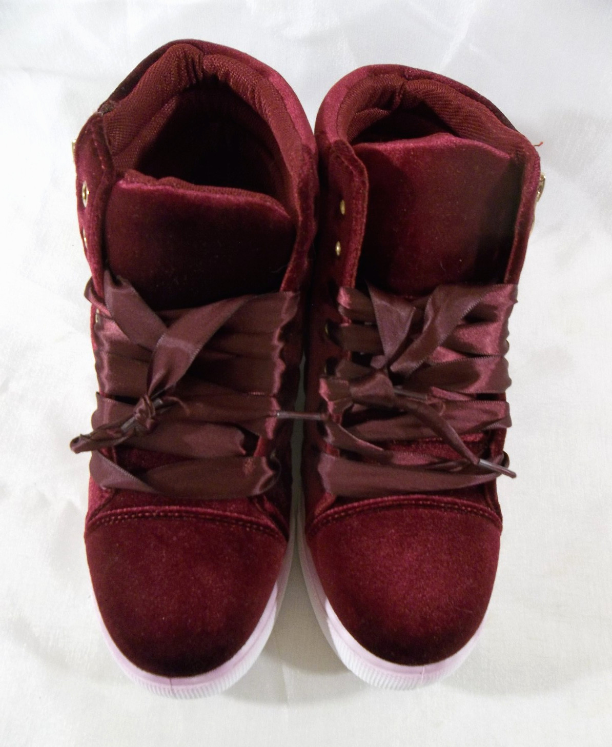 Soho Girls Bedford-1 Wine Velvet High Top Shoes – Women’s US Size 7