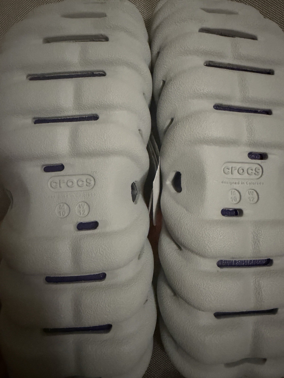 Crocs Echo Mirage Gray Clog Shoes Comfort Slides Sandals Size US 10M/12W NEW